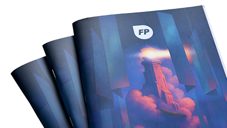 Drei aufeinander gestapelte FuturePlan Schulplaner